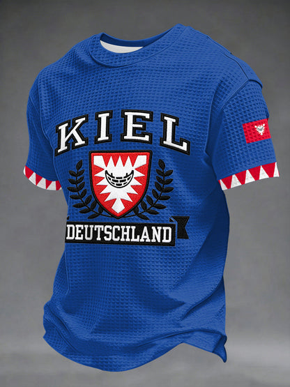 Männer Kieler Woche 2026 Gedenk-Waffel-T-Shirt