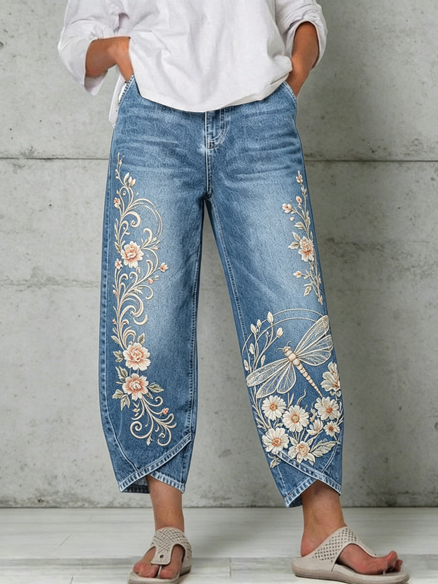 Damenhose mit Tiermotiv-Print