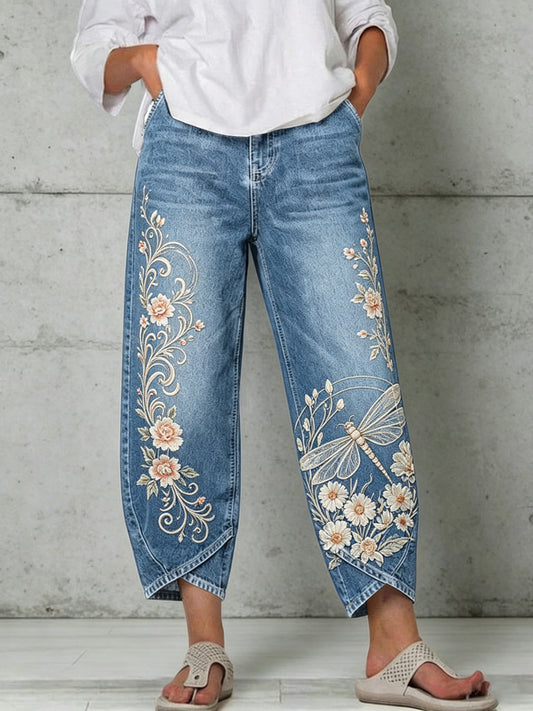 Damenhose mit Tiermotiv-Print