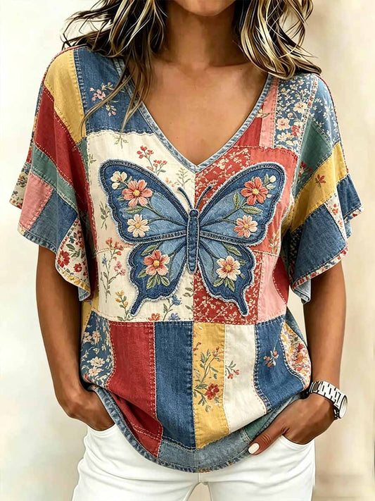 Damenmode T-Shirt mit Tiermotiv-Print