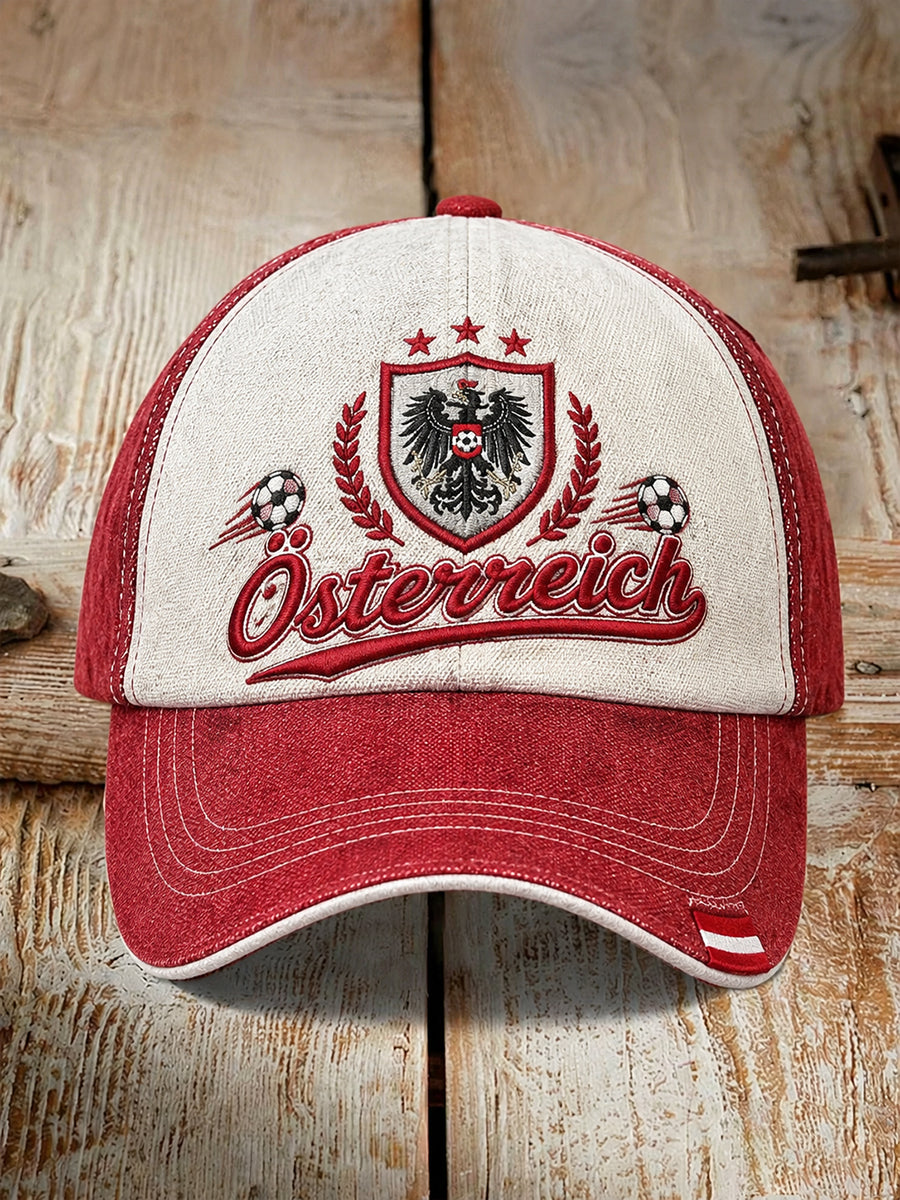 Retro-Look-Casual-Hut mit Fußball-Elementen