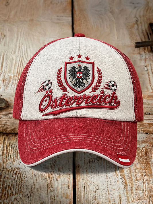 Retro-Look-Casual-Hut mit Fußball-Elementen