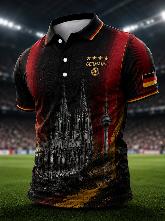 Herren-Deutschland-Fußballfan-Shirt mit 2026-Print