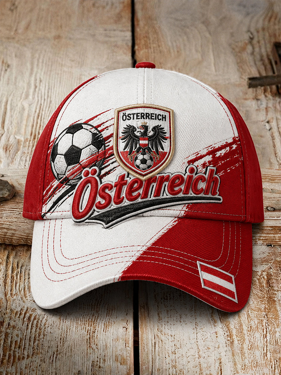 Retro-Look-Casual-Hut mit Fußball-Elementen