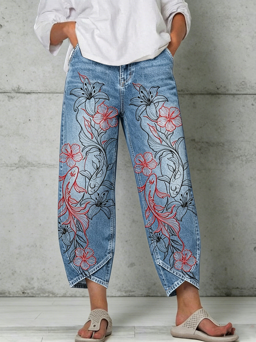 Damen-Tier-Kunst-Druck-Hose