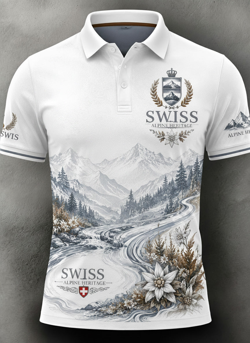 Herren-Schweizer-Fußballspiel-Kunstdruck-Polo