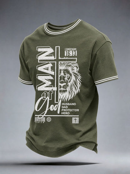 Männer Mann von Gott T-Shirt