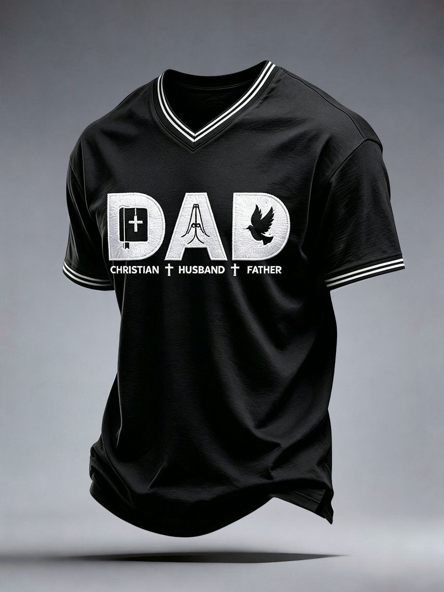 Männer Papa Christian Ehemann Vater T-Shirt