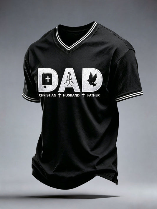 Männer Papa Christian Ehemann Vater T-Shirt