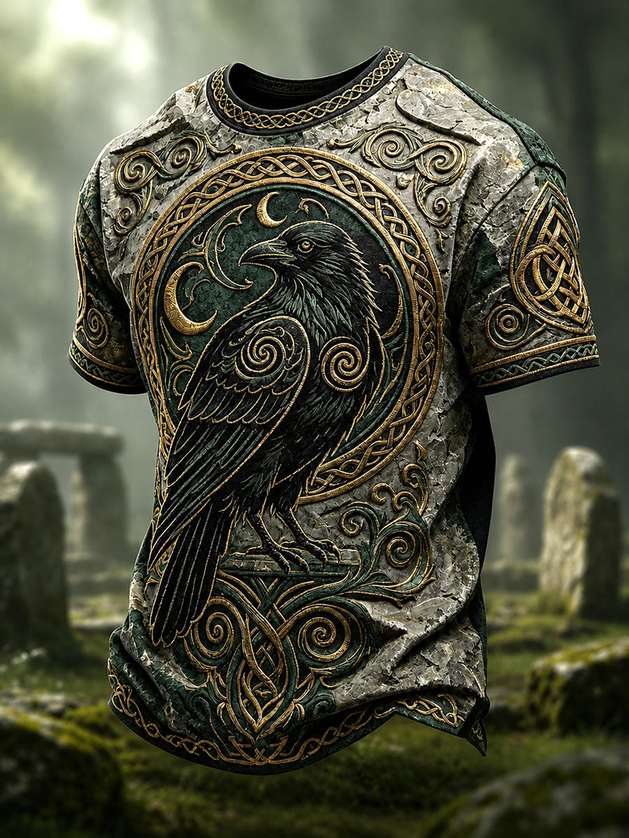 Herren-Celtic-Print-Lässiges T-Shirt