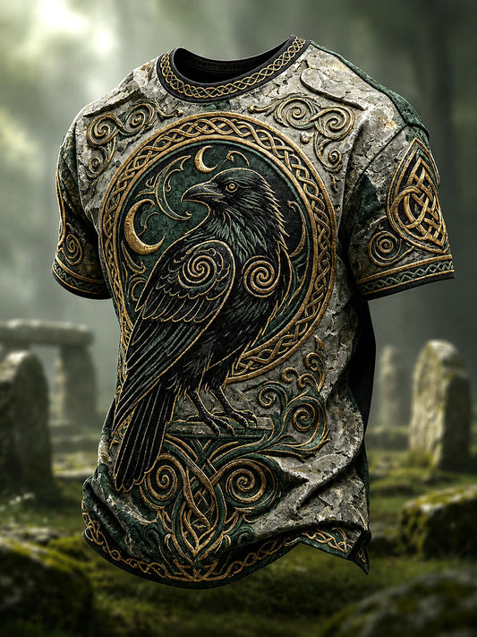 Herren-Celtic-Print-Lässiges T-Shirt