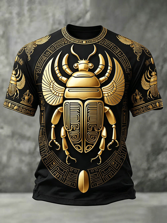 Herren-T-Shirts mit altägyptischem Skarabäus