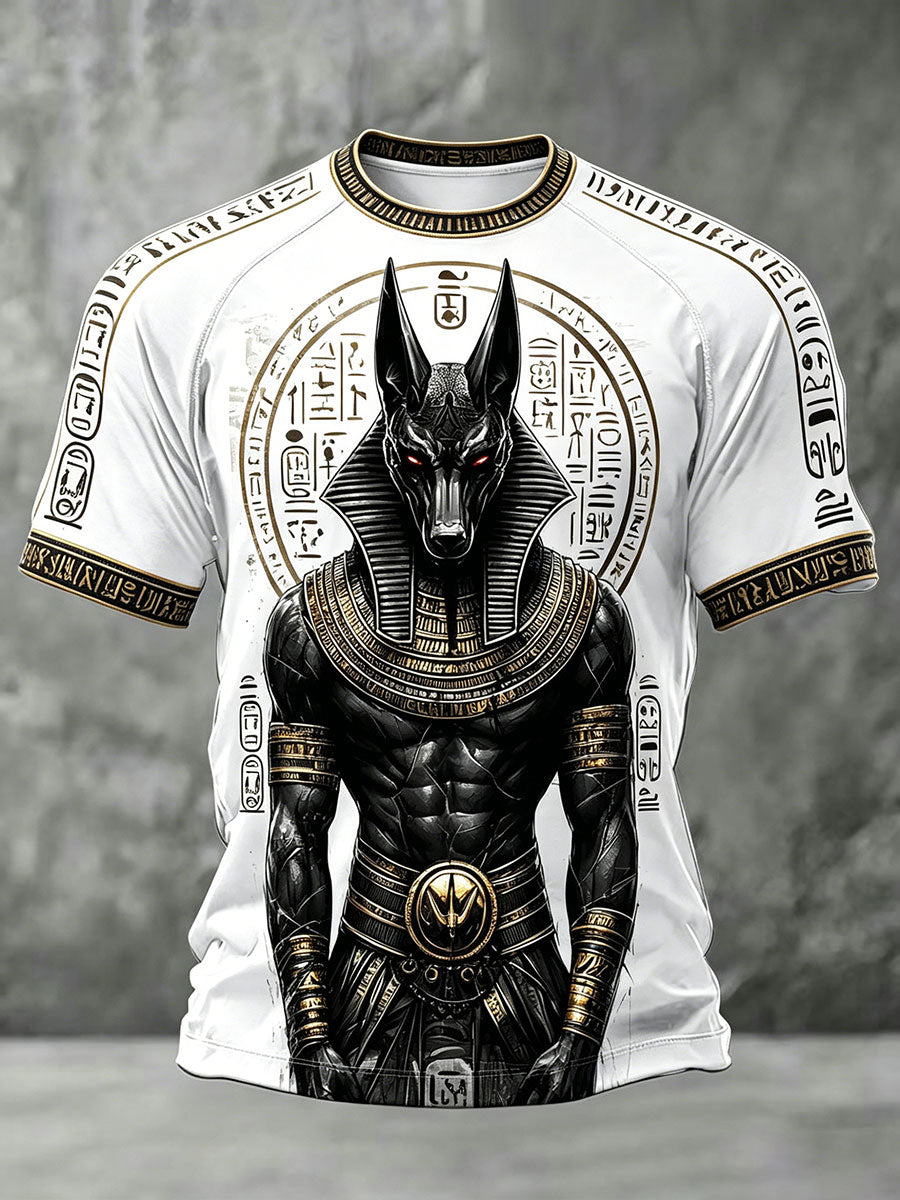 Herren-T-Shirts mit altägyptischem Anubis-Design