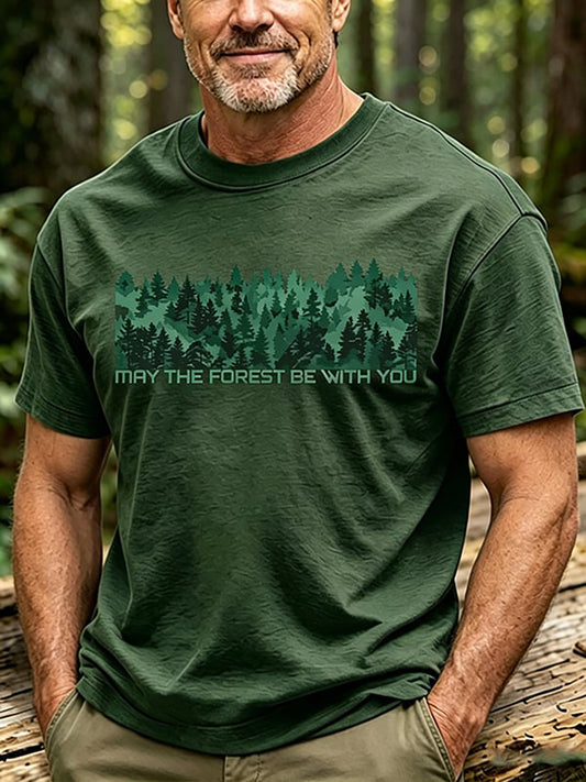Männer mögen der Wald mit dir sein, drucken T-Shirt