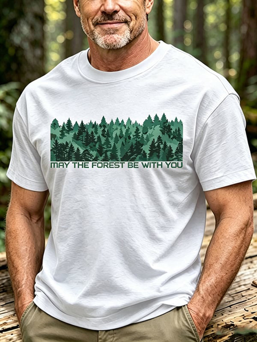 Männer mögen der Wald mit dir sein, drucken T-Shirt