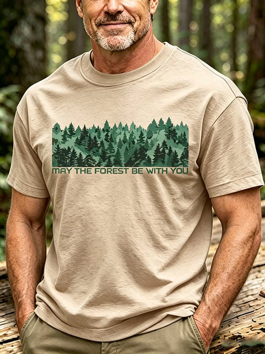 Männer mögen der Wald mit dir sein, drucken T-Shirt