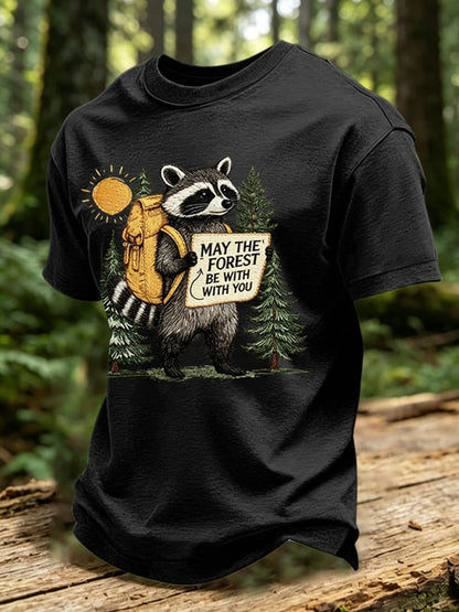 Herren-T-Shirt mit Waldschutz-Print