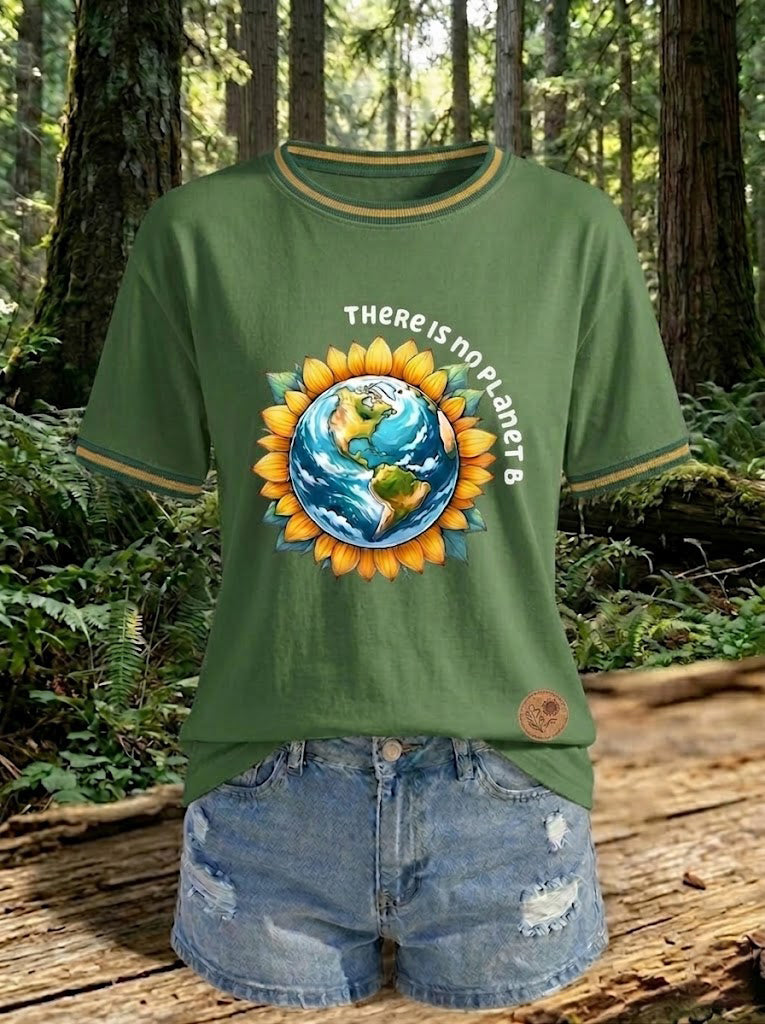 Frauen Es gibt keinen Planeten B bedrucktes T-Shirt