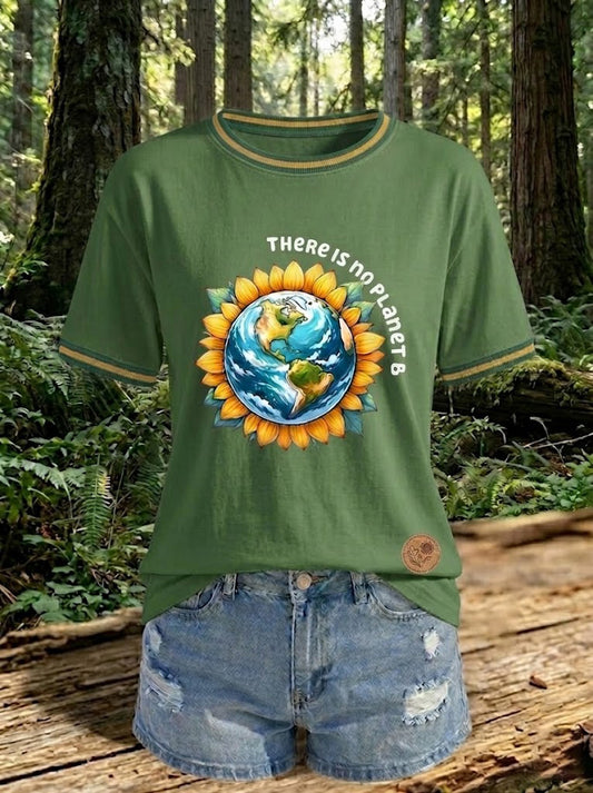 Frauen Es gibt keinen Planeten B bedrucktes T-Shirt