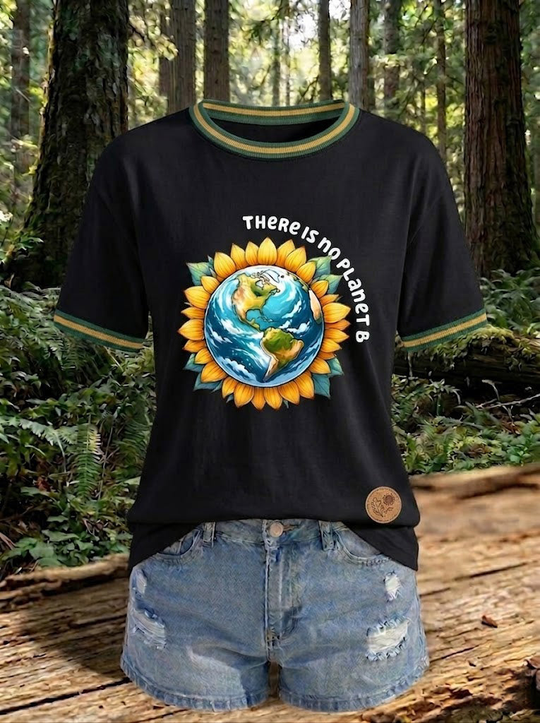 Frauen Es gibt keinen Planeten B bedrucktes T-Shirt