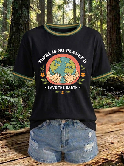 Damen-T-Shirt mit dem Aufdruck „There Is No Planet B“