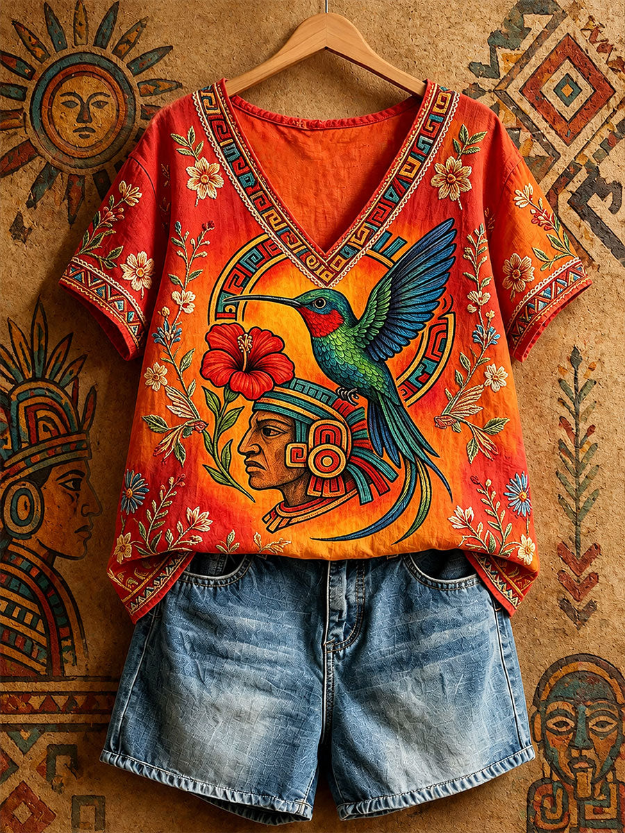 Damen-Oberteile mit V-Ausschnitt und Hummelmotiv von Native