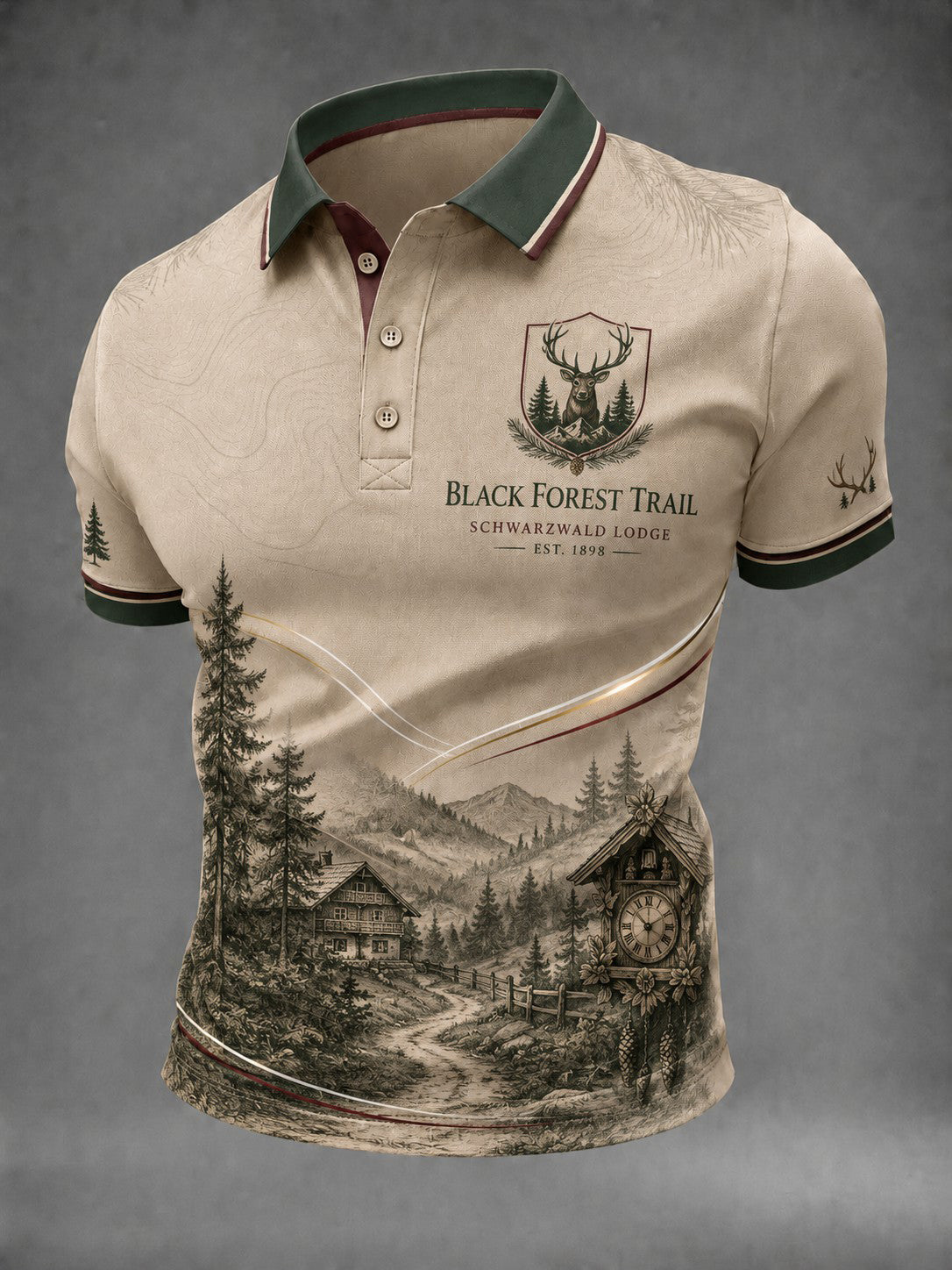 Herren-Old‑School‑Bedrucktes Hemd aus dem Schwarzwald, Deutschland