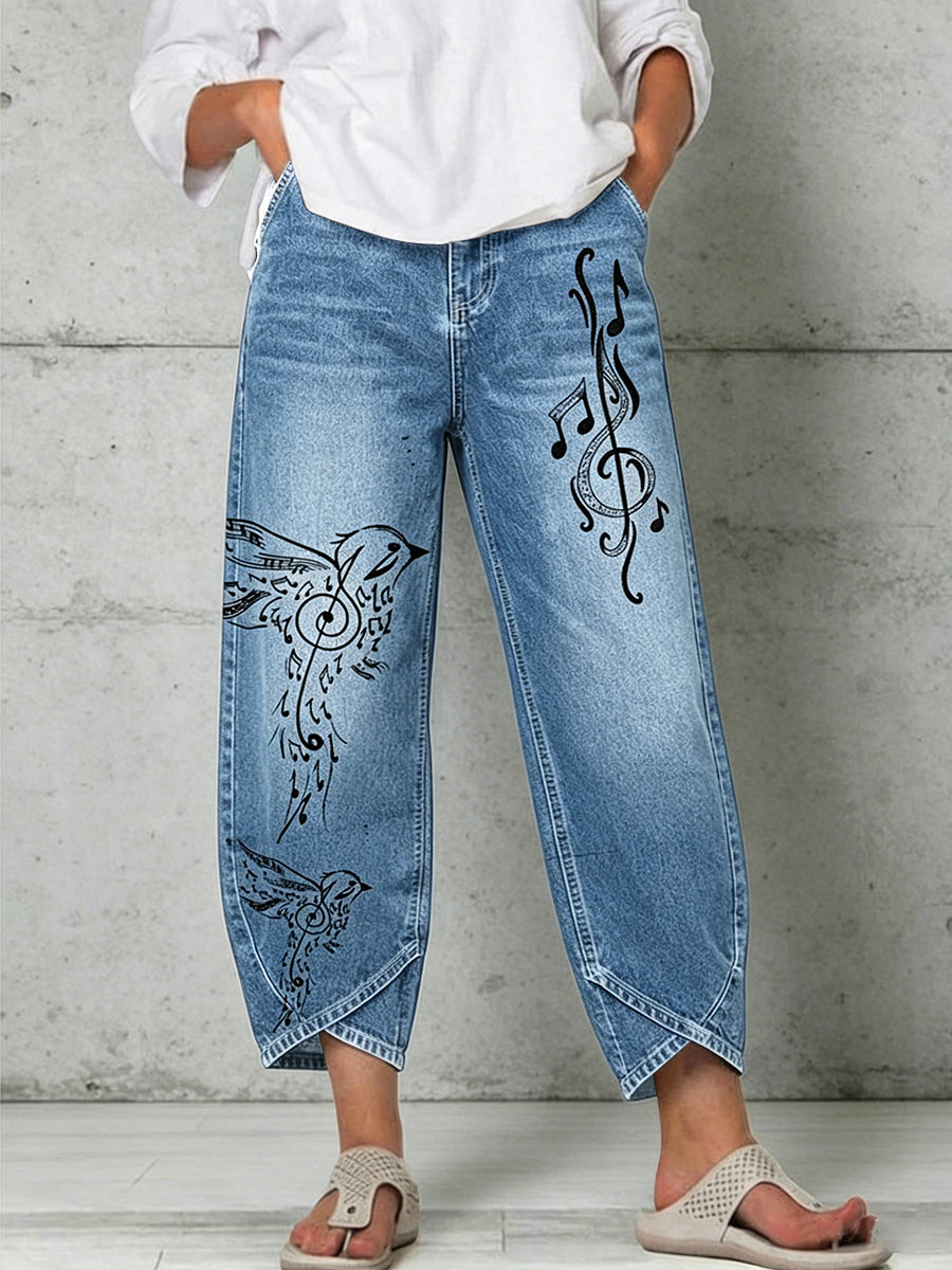 Damen-Tier-Musik druck hose