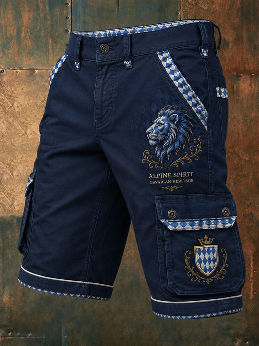 Herren-Shorts mit deutschem bayerischem Löwen-Druck