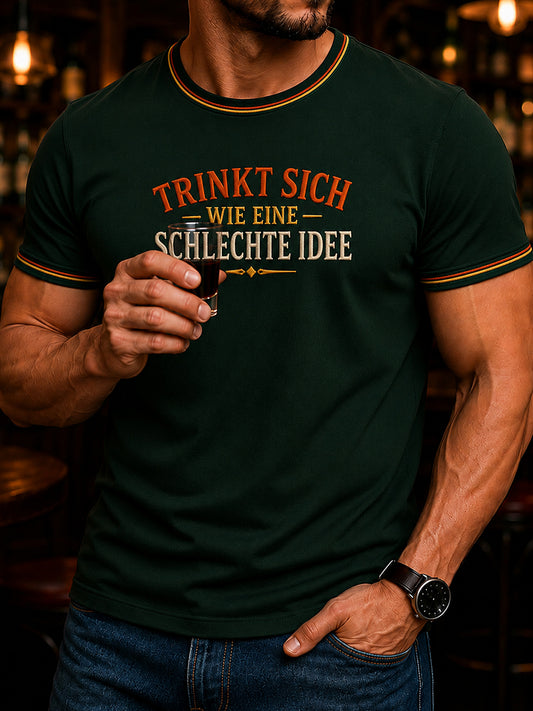 Herren-Herbal-Likör-Liebhaber-Shirt in Deutsch