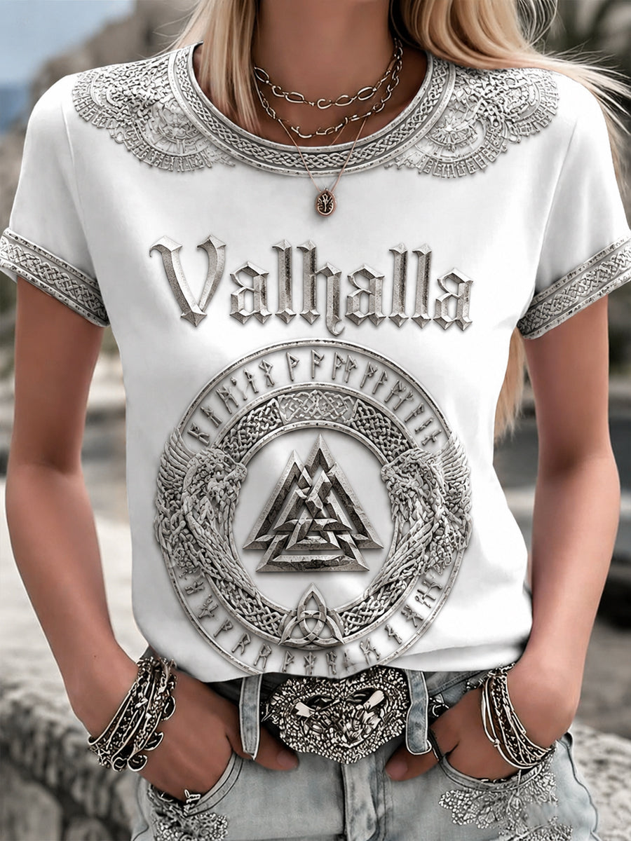 Valhalla Damen-T-Shirt mit Aufdruck