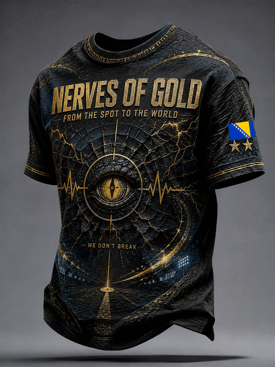Herren Bosnien ZMAJEVI Kunst bedrucktes T-Shirt