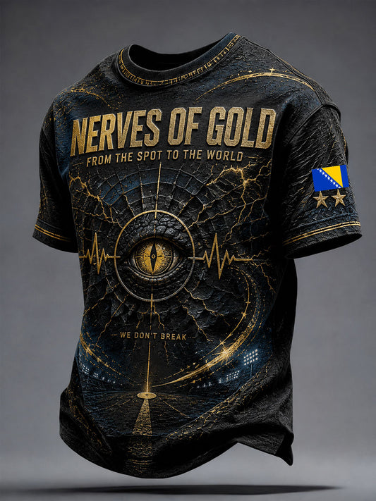 Herren Bosnien ZMAJEVI Kunst bedrucktes T-Shirt