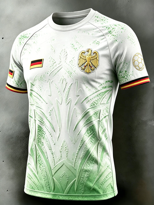 Herren-T-Shirt mit deutschem 3D-Gradienten druck lässig mit Schulter