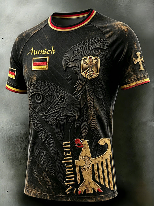 Herren Münchner Adler drucken lässig Drop-Shoulder T-Shirt