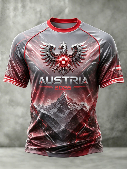 Herren-Fußballkurzarmshirt aus Österreich