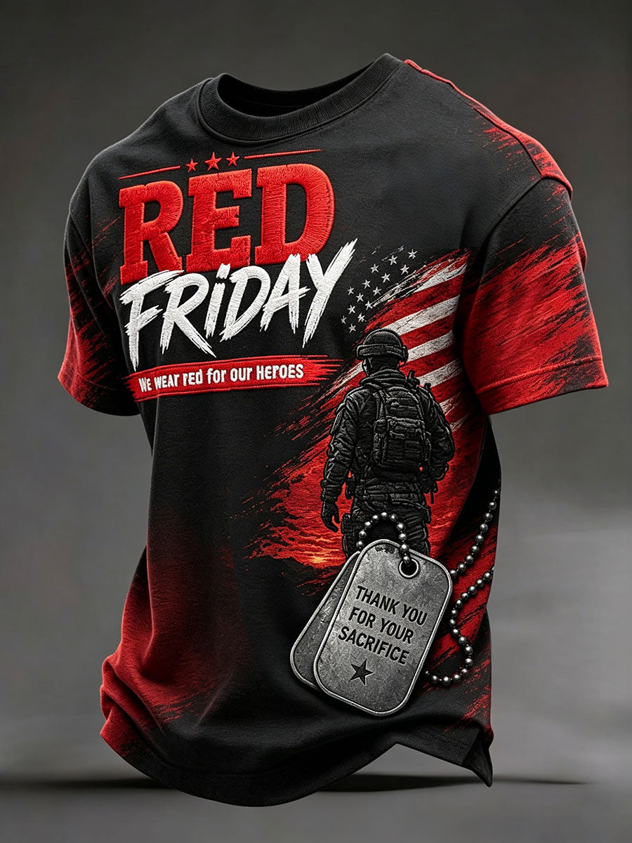 Rote Freitags-T-Shirts für Herren