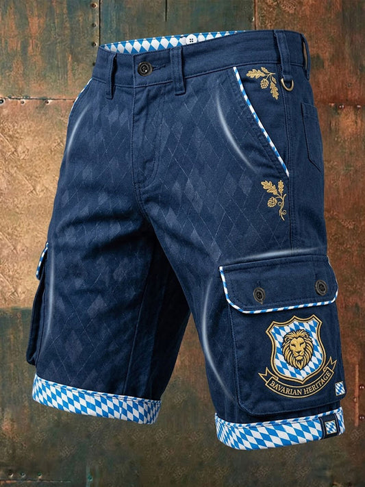 Herren-Shorts mit deutschem bayerischem Löwen-Druck