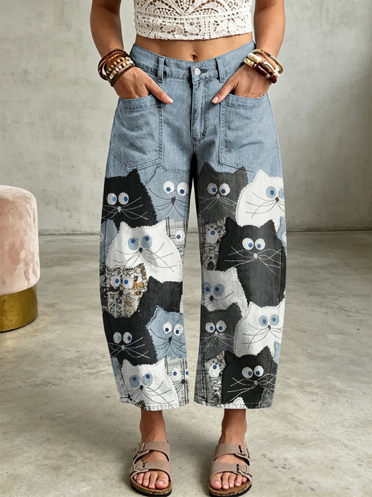 Damen-Tier-Kunst-Druck-Taschen hose