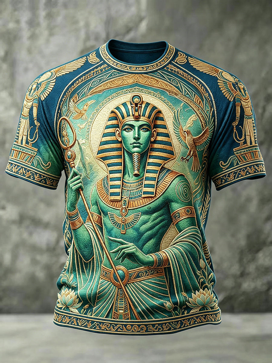 Herren-T-Shirts mit altägyptischem Osiris-Design
