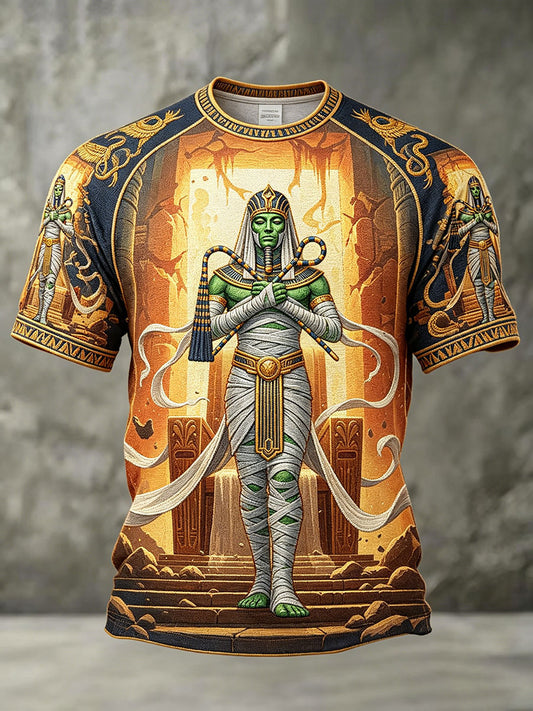 Herren-T-Shirts mit altägyptischem Osiris-Design