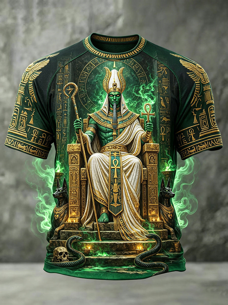 Herren-T-Shirts mit altägyptischem Osiris-Design
