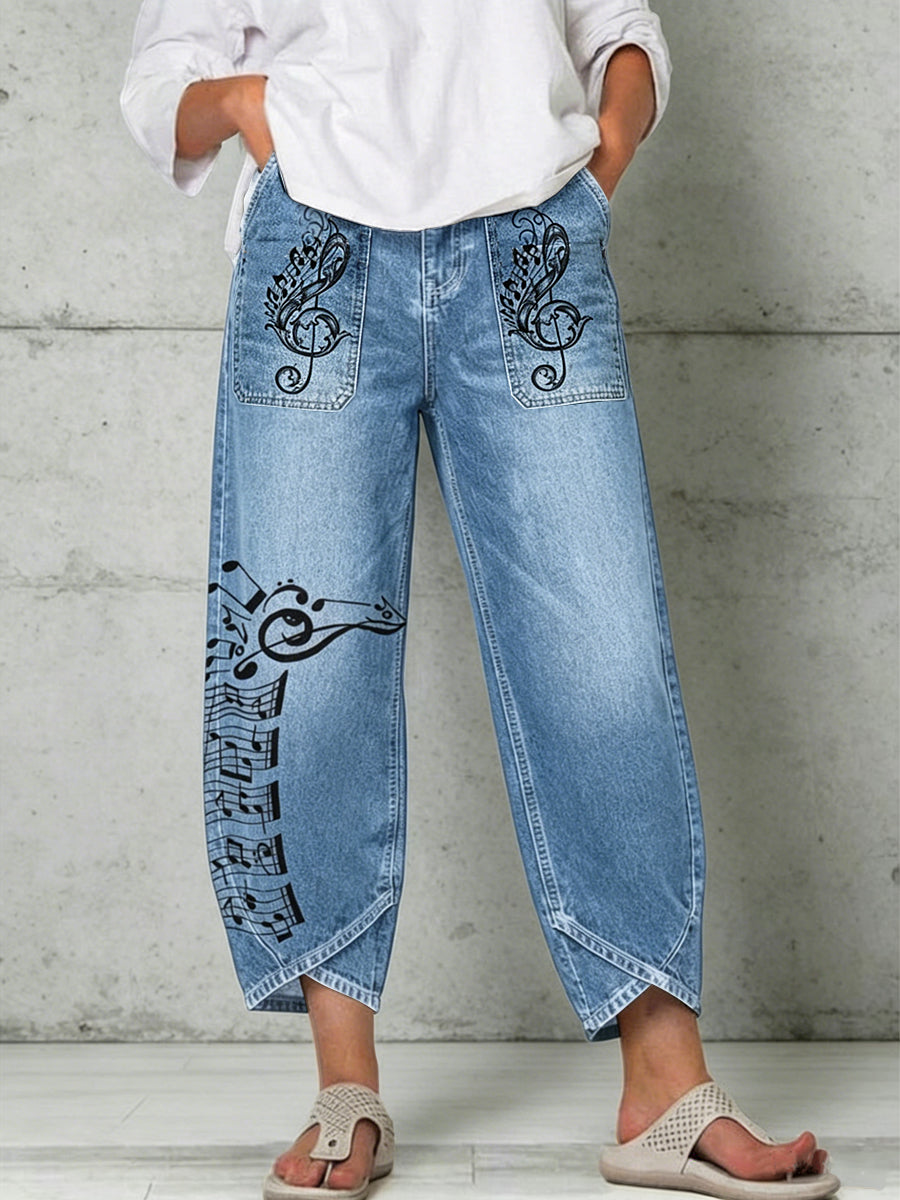 Damenhose mit Tier-Print