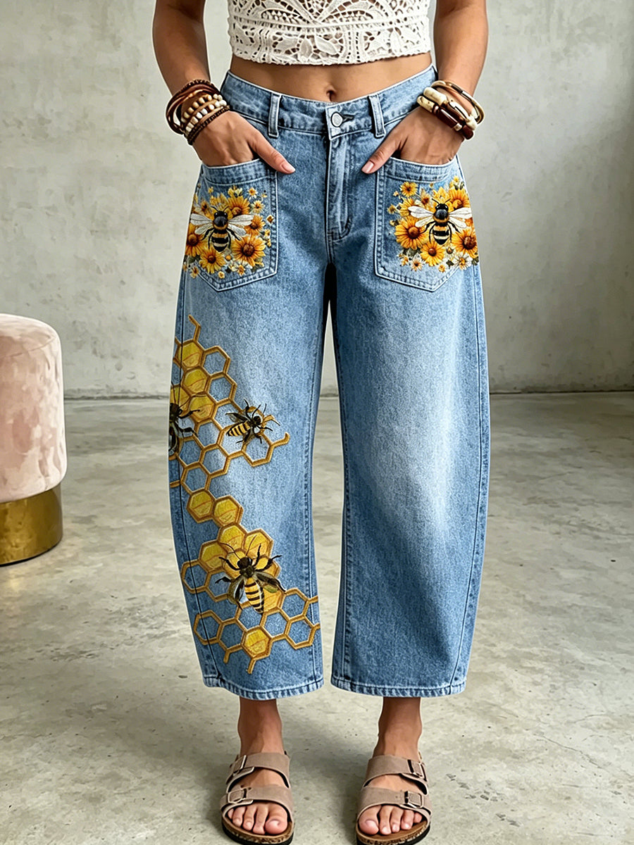 Frauen Tier Bienen Kunstdruck Taschen hose
