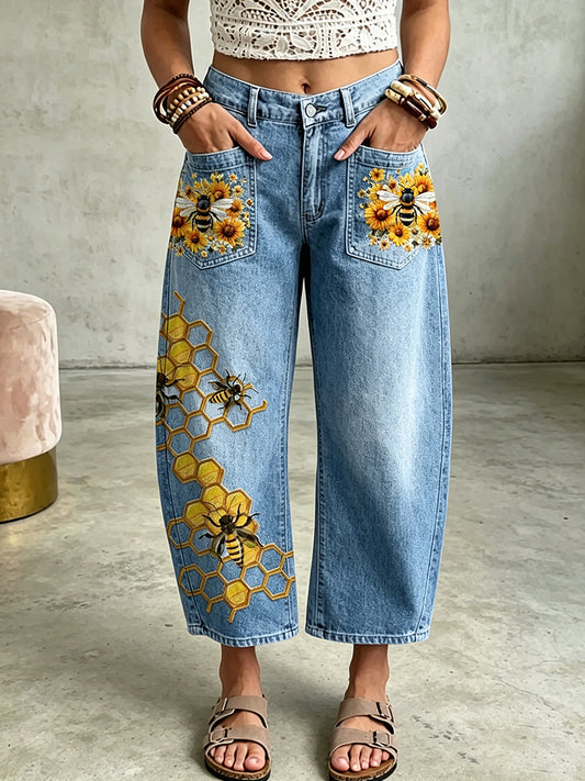 Frauen Tier Bienen Kunstdruck Taschen hose