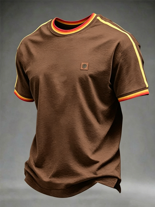 Herren-Retro-T-Shirt mit kurzen Ärmeln