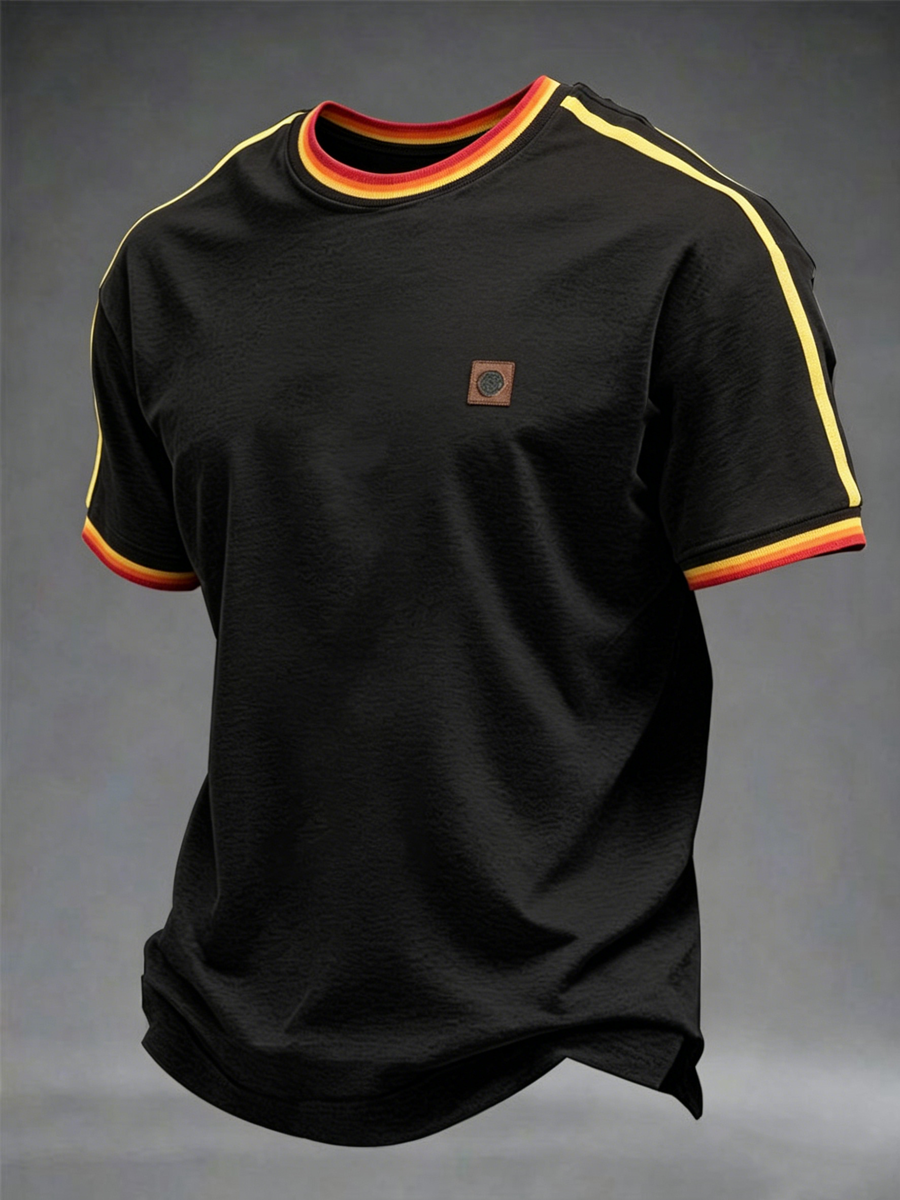 Herren-Retro-T-Shirt mit kurzen Ärmeln