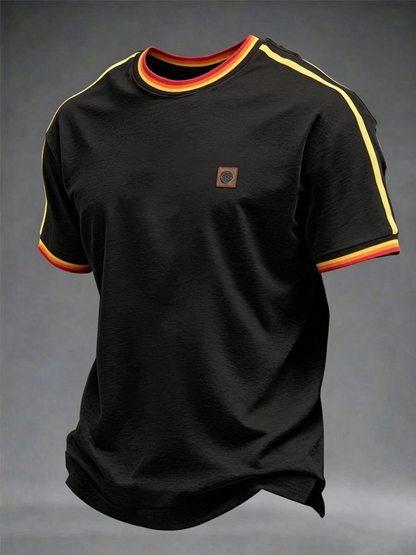 Herren-Retro-T-Shirt mit kurzen Ärmeln