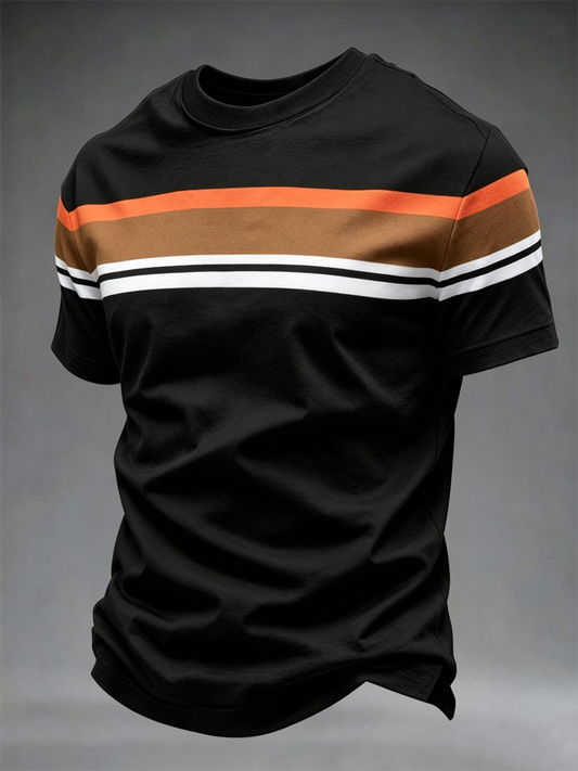 Herren-Retro-T-Shirt mit kurzen Ärmeln