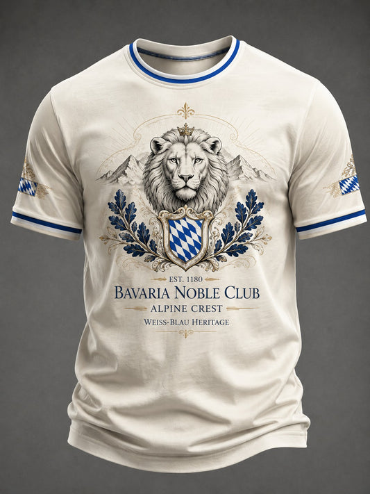 Herren-T-Shirt mit deutschem bayerischem Löwen-Print